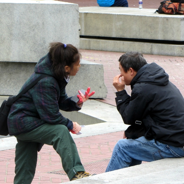 MAY WITNESSES TO MAN AT UN PLAZA.