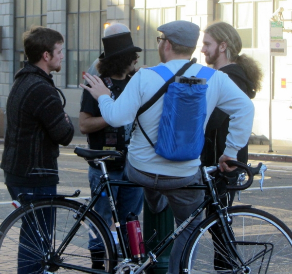 Eddie witnesses to young men in Berkeley.