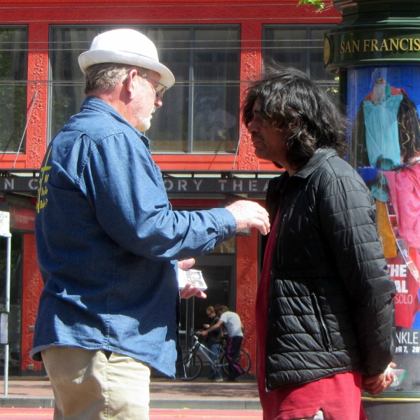 SCOTT WITNESSES TO MAN AT UN PLAZA.