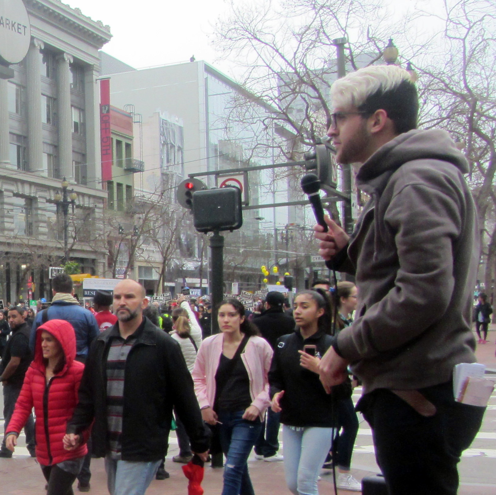 JACOB PREACHES DURING MARCH FOR LIFE AT 5TH AND MARKET.