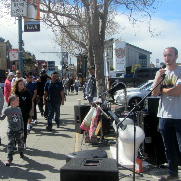 BEN PREACHES AT WHARF