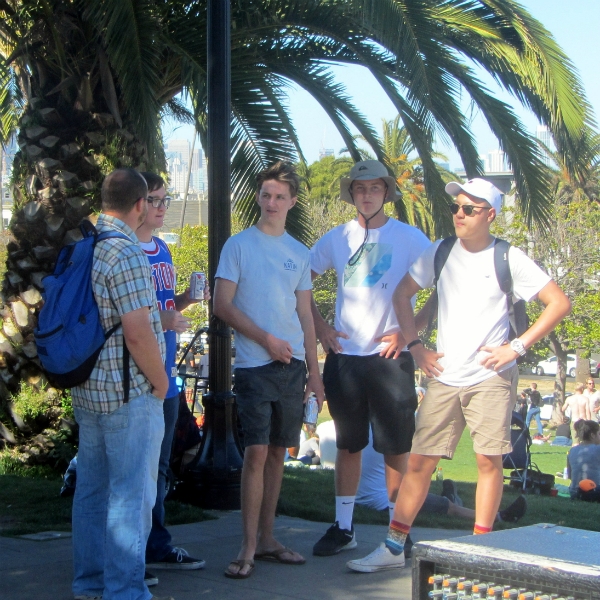 MATT (LEFT) WITNESSES AT DOLORES PARK