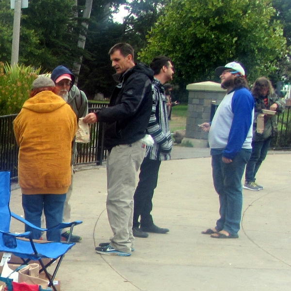 KATHY, MIKE AND JACOB WITNESS ON HAIGHT ST