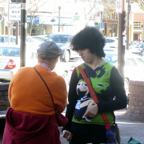 KATHY WITNESSES TO WOMAN IN BERKELEY.