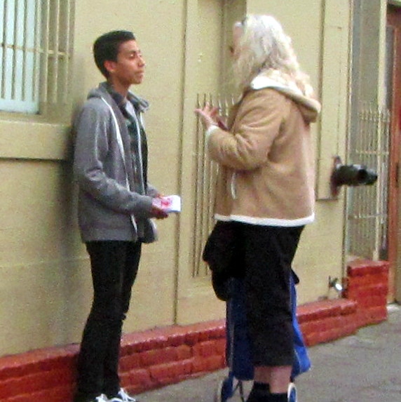 DAVID WITNESSES TO WOMAN ON VALENCIA ST.