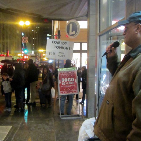 ALLAN PREACHES AT POWELL & O'FARRELL ST.