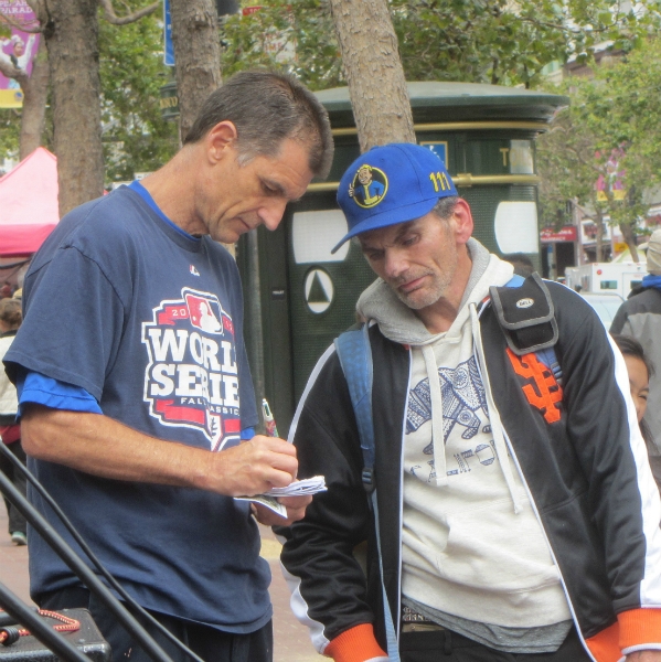 MIKE WITNESSES AT 5TH AND MARKET.