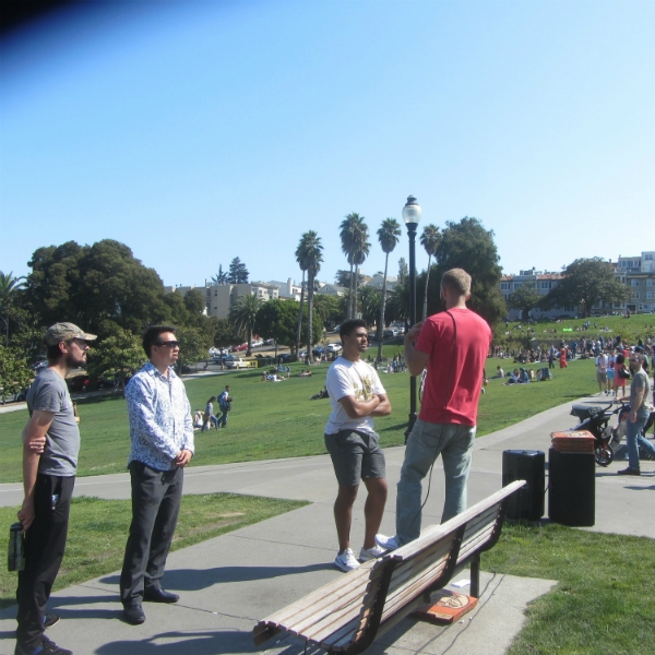 CAL PREACHES AT DOLORES PARK