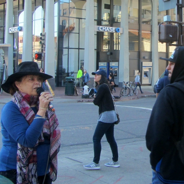 MARY PREACHES IN DOWNTOWN BERKELEY