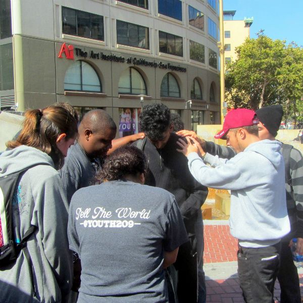 MERCED YOUTH PRAY FOR HASHIM AT UN PLAZA