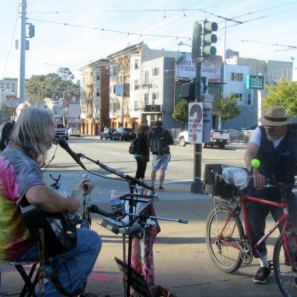 TIM MOON SINGS ON HAIGHT ST.