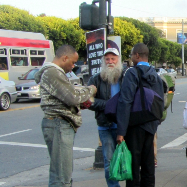 NORMAN WITNESSES ON HAIGHT ST.