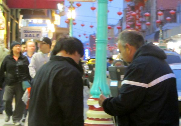 Eric (right) witnesses to man in Chinatown on July 19