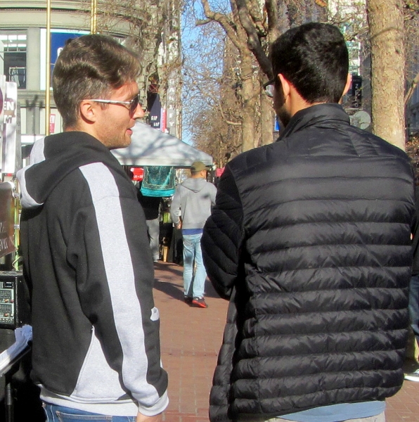 MATT WITNESSES AT POWELL AND MARKET.