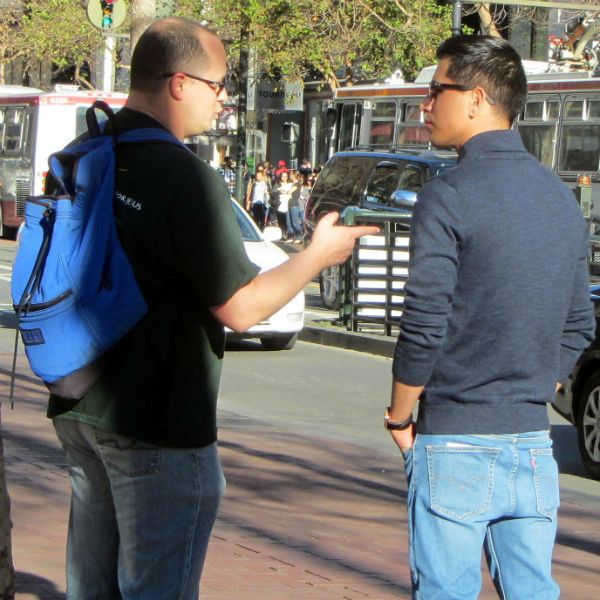 MATT WITNESSES AT 5TH ST AND MARKET.