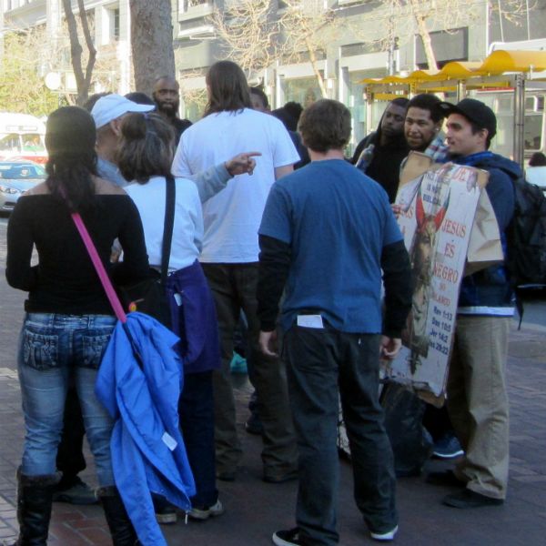 WITNESSING TO HEBREW ISRAELITE CULTISTS AT 5TH ST AND MARKET