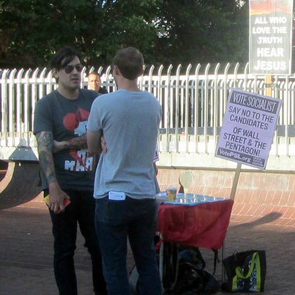 BEN WITNESSES TO SOCIALIST AT 24TH AND MISSION.