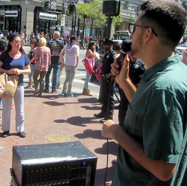 JACOB PREACHES AT 5TH AND MARKET ST.