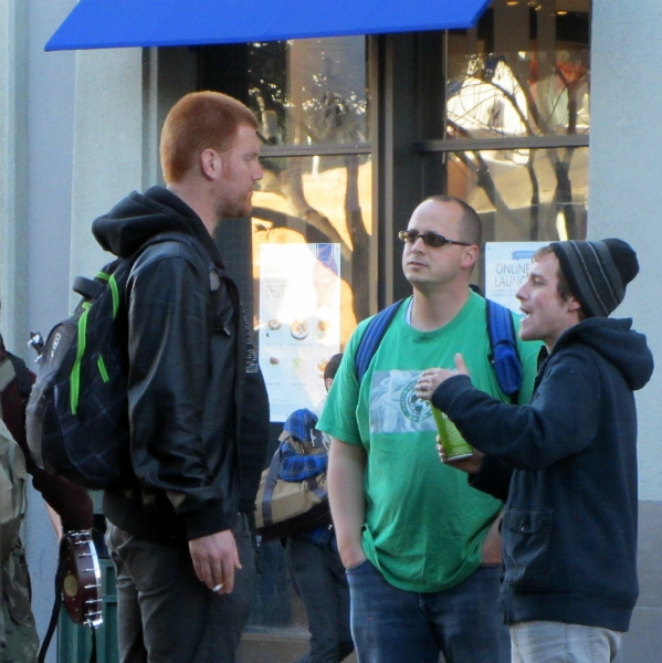 MATT AND EDDIE WITNESS TO MAN IN DOWNTOWN BERKELEY.