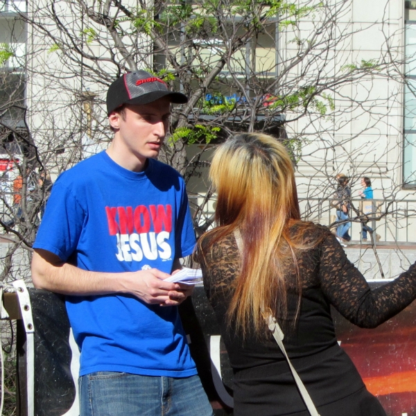 BEN WITNESSES TO WOMAN AT 5TH AND MARKET.